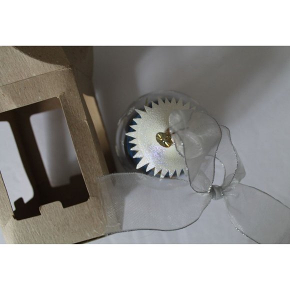 Christopher Radko Italian Gold Angel Globe Blue Gold Starry Bottom Ornament - Picture 7 of 8